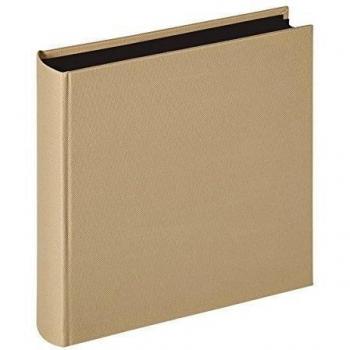 Walther Design FA-223-C álbum de fotos Lino, 26 x 25 cm, 60 páginas negras, con lino, crema