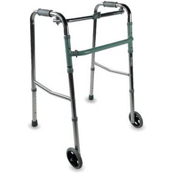 Mobiclinic, Modelo Capitel, Andador para mayores, ancianos, adultos o minusvalidos, de aluminio, ligero, plegable, con asiento y 2 ruedas, Color Gris