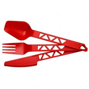 Relags Primus Trail Tritan ' – Cubertería, Unisex, Primus Besteckset 'Trail Tritan', Rojo, Talla única