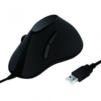 Ratón Ergonómico Vertical USB 1000 DPI LogiLink ID0158, Cableado, Negro