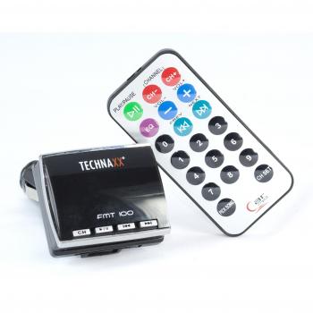 Transmisor FM Technaxx FMT100 con Reproductor MP3 y Soporte para Tarjeta SD y USB