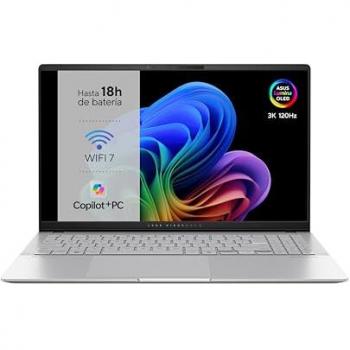 Portátil Asus Vivobook S 15 OLED - 15.6 Quad HD+ 120Hz, Qualcomm Snapdragon X1P42100, 16GB RAM, 512GB SSD, Adreno GPU, Windows 11 Home - Plata