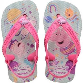 Chanclas de dedo para bebés Havaianas Baby Peppa Pig con diseño de Peppa Pig, suela antideslizante, material flexible y ligero, ideales para el verano