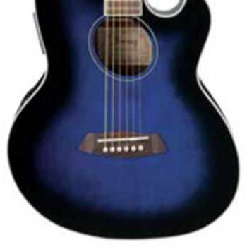 Ibanez TCY10E Acoustic-Electric Guitar (Transparent Blue Sunburst)
