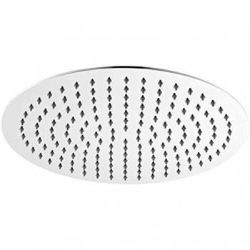 Soffione de Ducha Redondo Ultra Slim Acero Inoxidable Cromado 400 mm