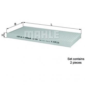 Mahle Siervo la 444/S Filtro, Interior de aire