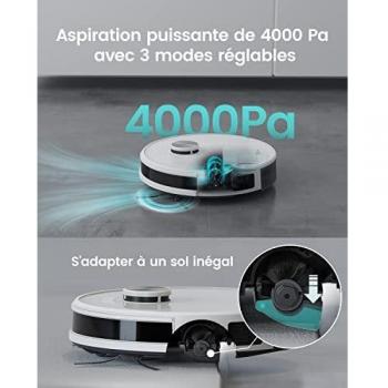 LEFANT M1 Robot Aspirador y Fregasuelos con Mapeo Lidar (LDS), Mapeo Robot Aspiradora Succión 4000Pa