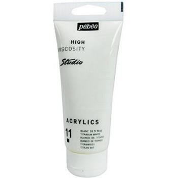 Pébéo - Acrílico Fine Studio - Pintura acrílica Blanco - Blanco De Titanio - 100 ml