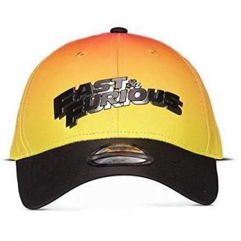 Difuzed Fast & Furious Logo Adjustable Baseball Cap Gorra de bisbol, Amarillo, Talla única Unisex Adulto