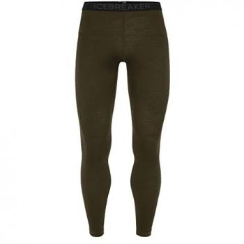 Pantalones Interiores Icebreaker 200 Oasis Merino Verde, Malla larga interior verde oscuro - XL, Leggings Icebreaker Oasis Loden Extra-Large para Hombre