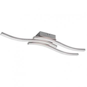 Plafoniera LED Moderna Route 3 Luces Acero Satinado 54cm 4000K