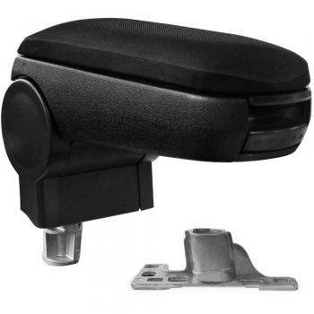 [pro.tec] Reposabrazos central – Apoyabrazos con compartimento – acolchado – tela – negro