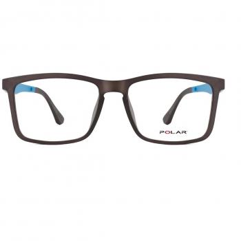 Polar 523 With Clip-On 47 Gafas Recetadas para Hombre Grises con Armazones y Lentes Recetadas