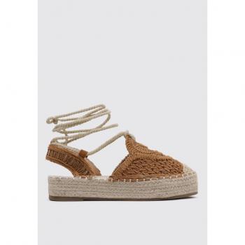 Alpargatas Mujer Limma ELBA ESPARTO PLANO Camel - Moda Verano 39