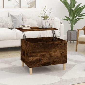 Mesa de centro de roble ahumado 60x44,5x45 cm madera multicapa