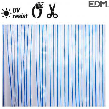 Cortina EDM 90 x 210 cm Azul Polipropileno