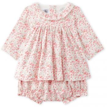 Petit Bateau Robe ml + Bloomer LAI/MU 2518070, Conjunto para Bebés, Mehrfarbig