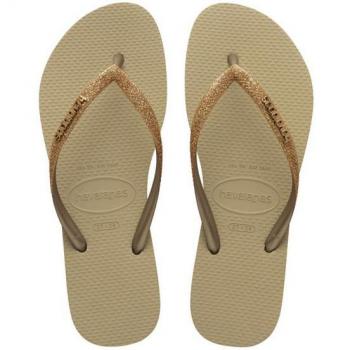 Havaianas - Chanclas de mujer Slim Glitter Ii en color oro