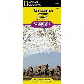 Tanzania, Rwanda, Burundi Travel Maps International Adventure Map