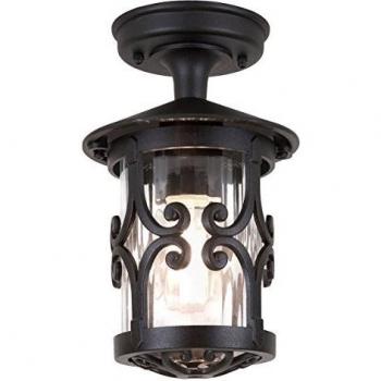Farol de techo Hereford para exteriores - Linterna de techo para exterior 1 luz, color negra, casquillo E27