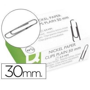 Q-Connect Clips Niquelados N║1,5 30 Mm Caja De 100
