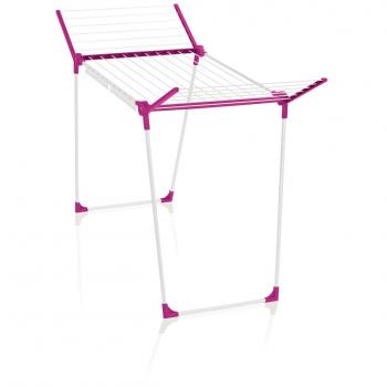 Leifheit Pegasus Classic Tendedero de Alas, Metal, Rosa, 95x66.3x6.2 cm