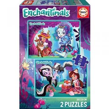 Educa Borrás-17932 Enchantimals Puzzle, Multicolor