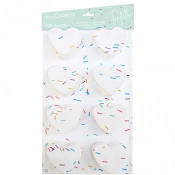 Molde de Silicona Corazones Funfetti - Apto para Horno y Microondas
