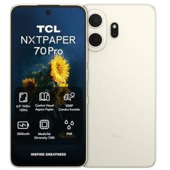 Smartphone TCL NXTPAPER 70 Pro 6.9 5G Oro Nebula (8GB RAM, 256GB Almacenamiento, Batería 5200 mAh)