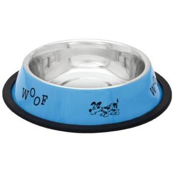 Comedero de Acero Inoxidable Antideslizante Azul para Perros
