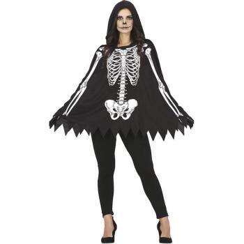 Disfraz de Esqueleto en Poncho para mujer