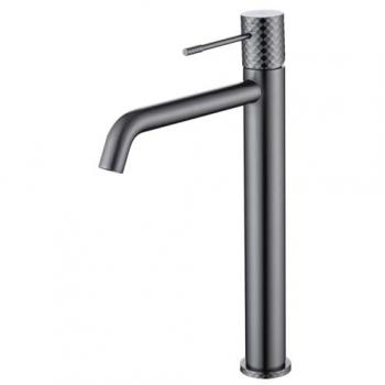 Grifo Monomando Lavabo Alto Génova Black Gun Metal IMEX BDG053-3BGM