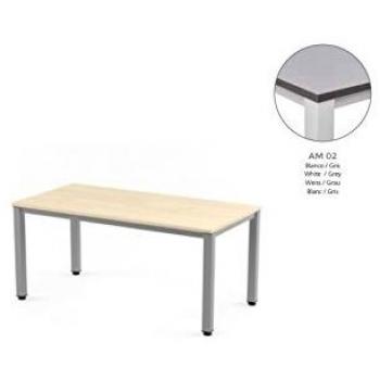 MESA EXECUTIVE DE ROCADA 180X80 CM COLOR BLANCO/ GRIS