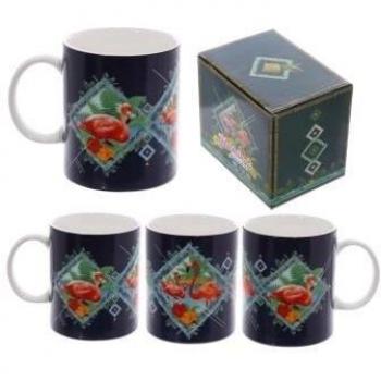 Fun New Bone China Mug - Flamingo Design