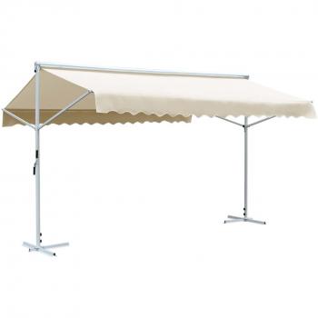 Toldo de pie independiente color crema 500x300 cm vidaXL