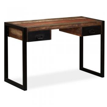 vidaXL Desk with 2 Drawers Solid Reclaimed Wood 120x50x76 cm