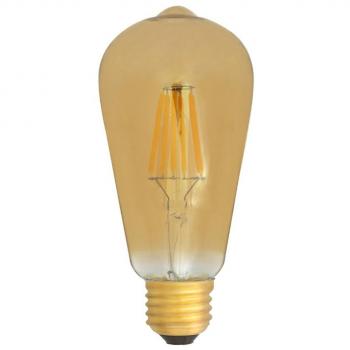 Eiko ST64 Oro LED E27 filamento 6 W blanco cálido 2400 K 600LM 230 V                                                                                                                                                                            [Clase de