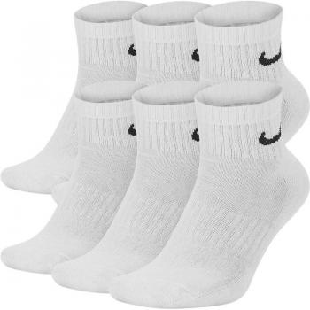 Nike Everyday Cushioned Ankle Sports Socks 6 Pack White/Black, Size XL (11-14.5 male)