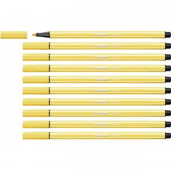 STABILO Pen 68 Rotulador Amarillo Punta de Fibra 1 mm Modelo 68/44
