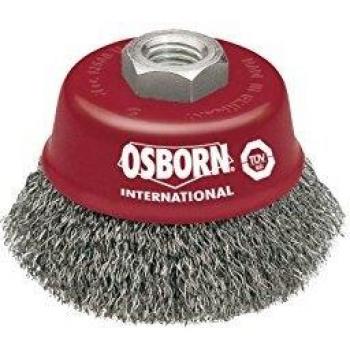 Osborn 0002613161 Cepillo taza acero de alambre ondulado con tuerca M14 y filamento Ø 0.30 mm 60x20