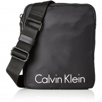 Calvin Klein - Blithe Flat Crossover, Shoppers y bolsos de hombro Hombre, Negro