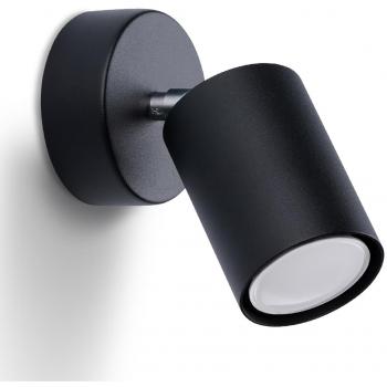 Aplique Sollux Lemmi - Apliques para Dormitorio - Apliques LED para Salón - Pasillo Apliques de Pared - Apliques Modernos - Color Negro - Frecuencia 50-60Hz, Voltaje