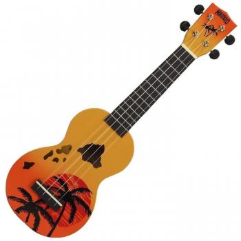 Mahalo Soprano Ukulele Designer Series - Hawaii Orange Burst with Graphics
