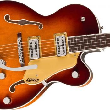 Gretsch Pro Tennessean Hollow Body Electric Guitar with String-Thru Bigsby and Hardshell Case in Havana Burst