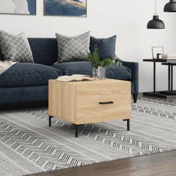 Mesa de centro Sonoma Oak 50x50x40 cm Madera multicapa Marrón