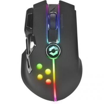 Speedlink Imperior Wireless Gaming Mouse, Multicolor Lighting, 7 Buttons, Up to 10000 DPI Resolution, Right-Handed, RF Wireless + USB Type-A Optical Sensor, Black