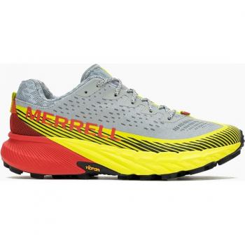 Merrell - Zapatillas de trail running de hombre Agility Peak 5 gris amarillo rojo - Talla 46