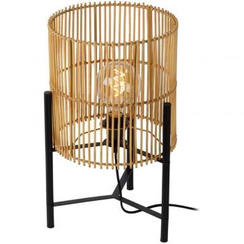 Lámpara de mesa Jantine de ratán Ø 30 cm estilo escandinavo E27
