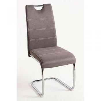 Silla Hallen Tela - Silla de comedor en color gris claro con estilo moderno