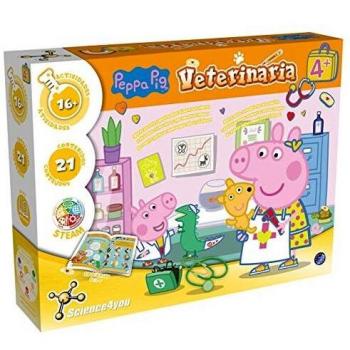 SCIENCE FOR YOU- Juego Pig Veterinaria ¡Ayuda A Peppa A Mantener SANOS A LOS Animales con 16 Actividades, Multicolor